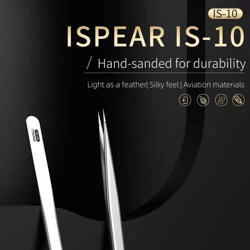 LUOWEI IS-10 Precision Stainless Steel Super Hard Anti-static Flying Line Tweezer