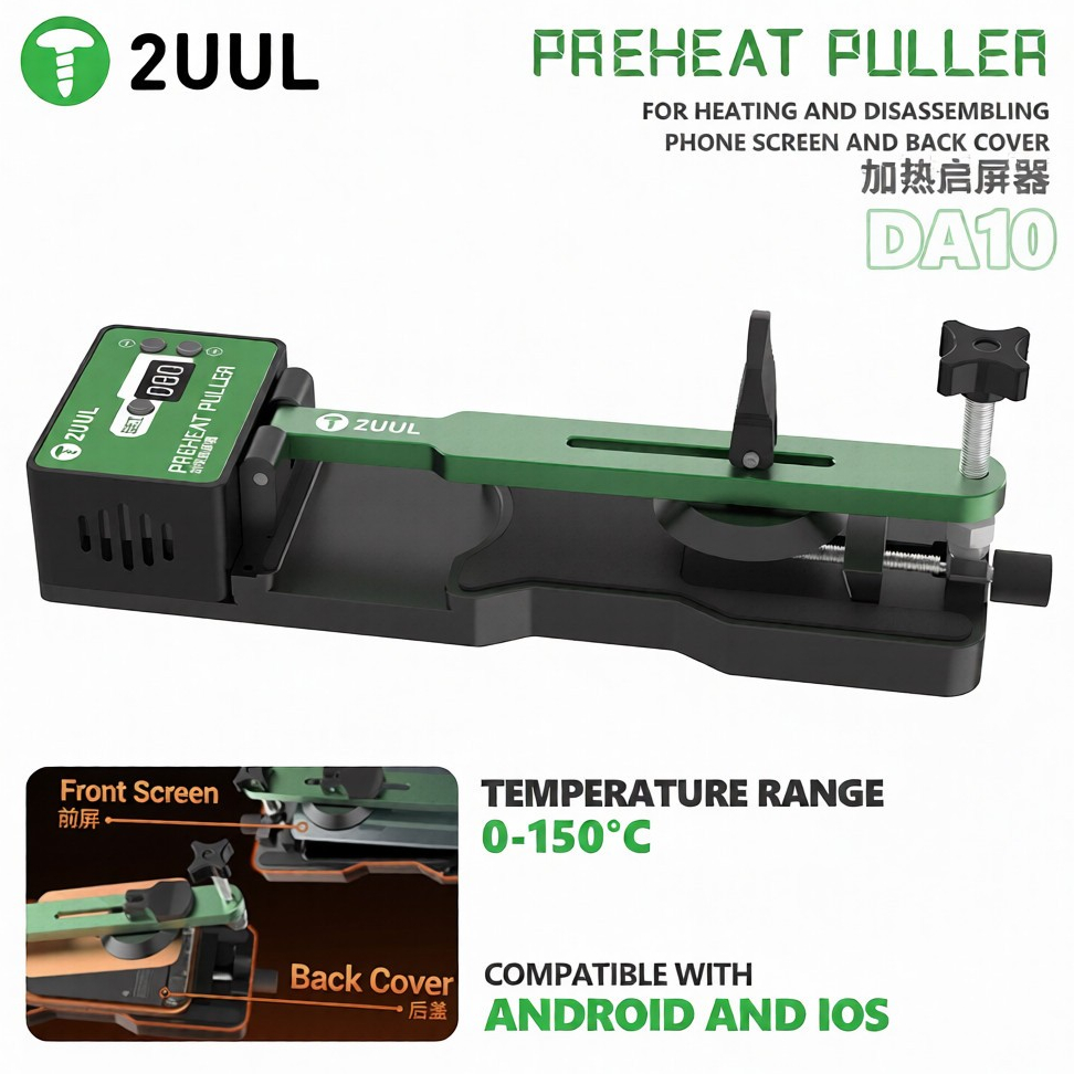 2UUL DA10 Preheat Puller for Heating and Disassembling Mobile Phone Screen and Back Cover