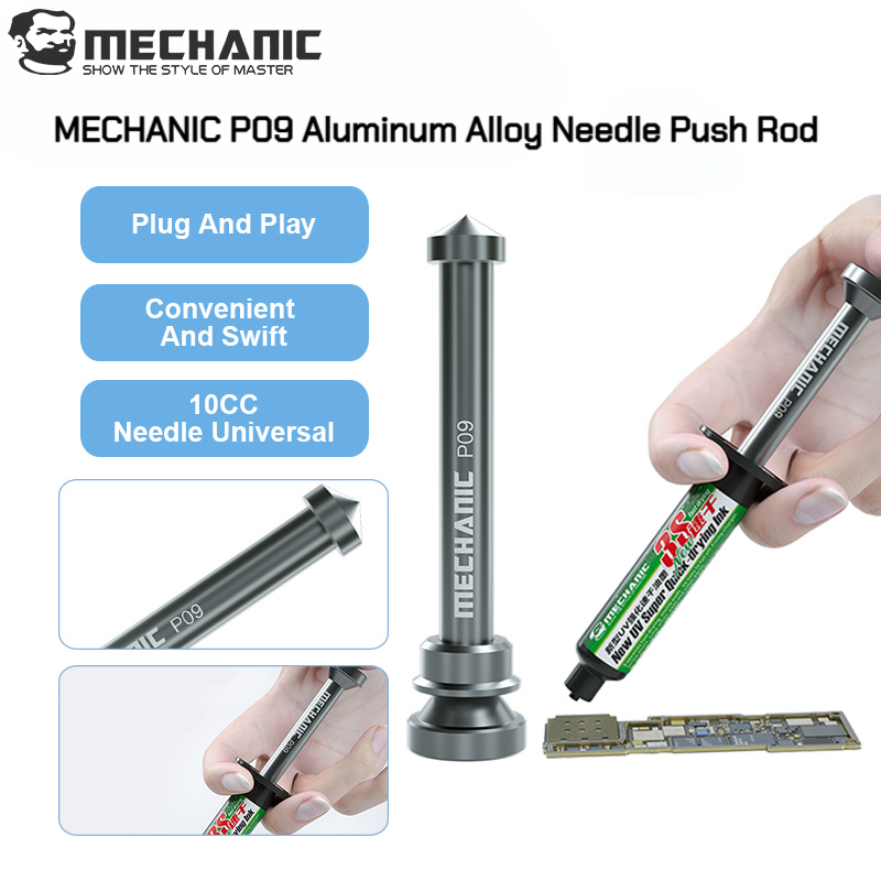MECHANIC P09 Aluminum Alloy Push Rod for Soldering Oil / Green Oil / Tin Paste / Rosin