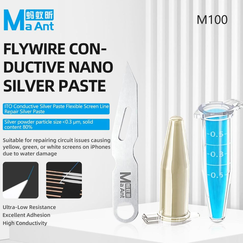 MaAnt M100 Fly Wire Conductive Silver Paste for Mobile Phone ITO Conductive Flexible Screen Repair