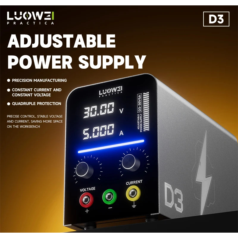 LUOWEI D3 30V / 5A Regulated Adjustable Digital DC Power Supply for Mobile Phone Repair