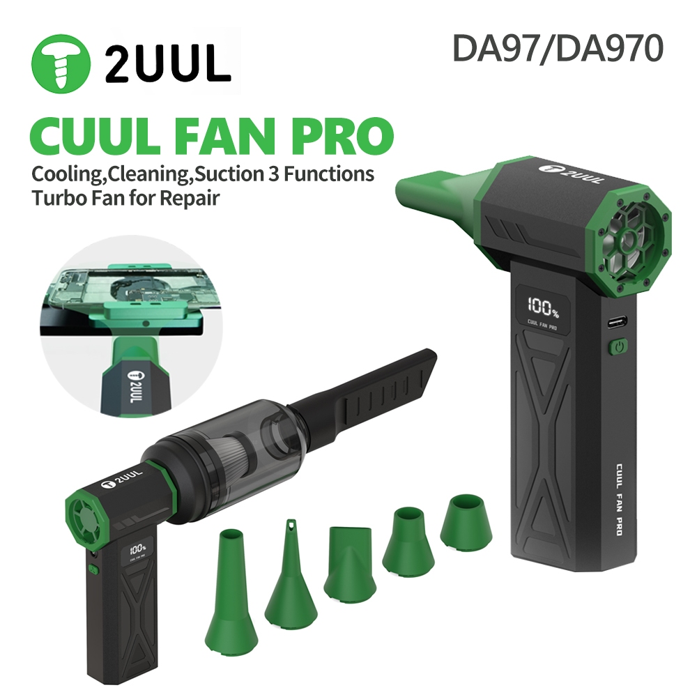 2UUL DA97 / DA970 Cuul Fan Pro Cooling + Cleaning + Suction 3-in-1 Turbo Fan for Mobile Phone Repair