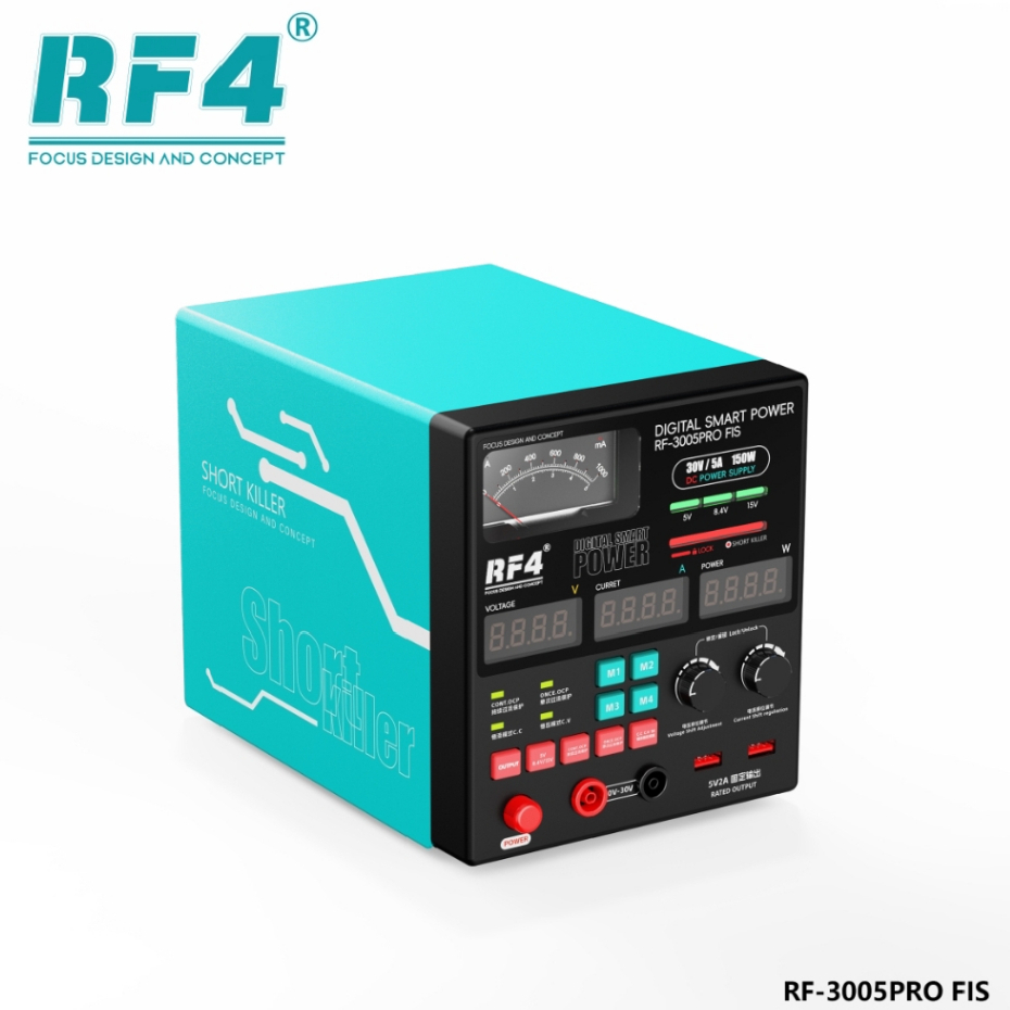 RF4 RF-3005PRO FIS 30V / 5A High Precision Adjustable DC Stabilized Power Supply with Pointer Gauge