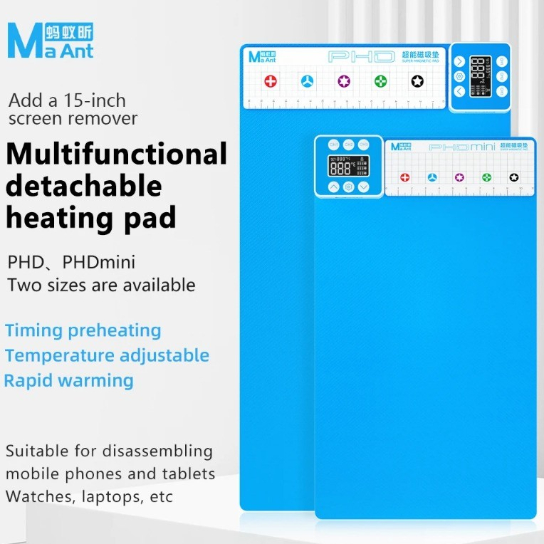 MaAnt PHD Series ( 12" / 15" ) LCD Screen Heating Separating Silicone Pad for Mobile Repair / Tablet