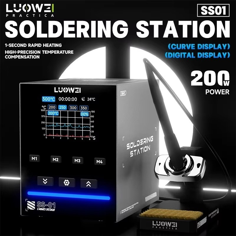 LUOWEI LW-SS01 200W Intelligent Soldering Station with Aging Automatic Detection System