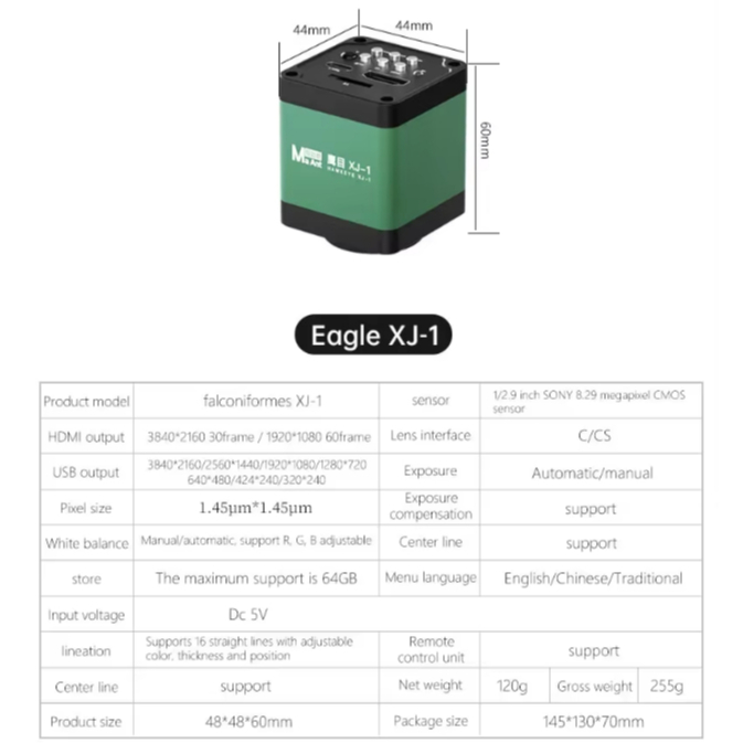 MaAnt XJ-1 Eagle Eye 4K HD Video Industrial Microscope Camera for Mobile Phone Repair - Image 10