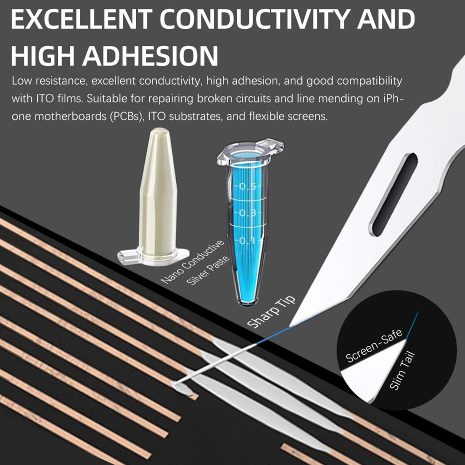 MaAnt M100 Fly Wire Conductive Silver Paste for Mobile Phone ITO Conductive Flexible Screen Repair - Image 3