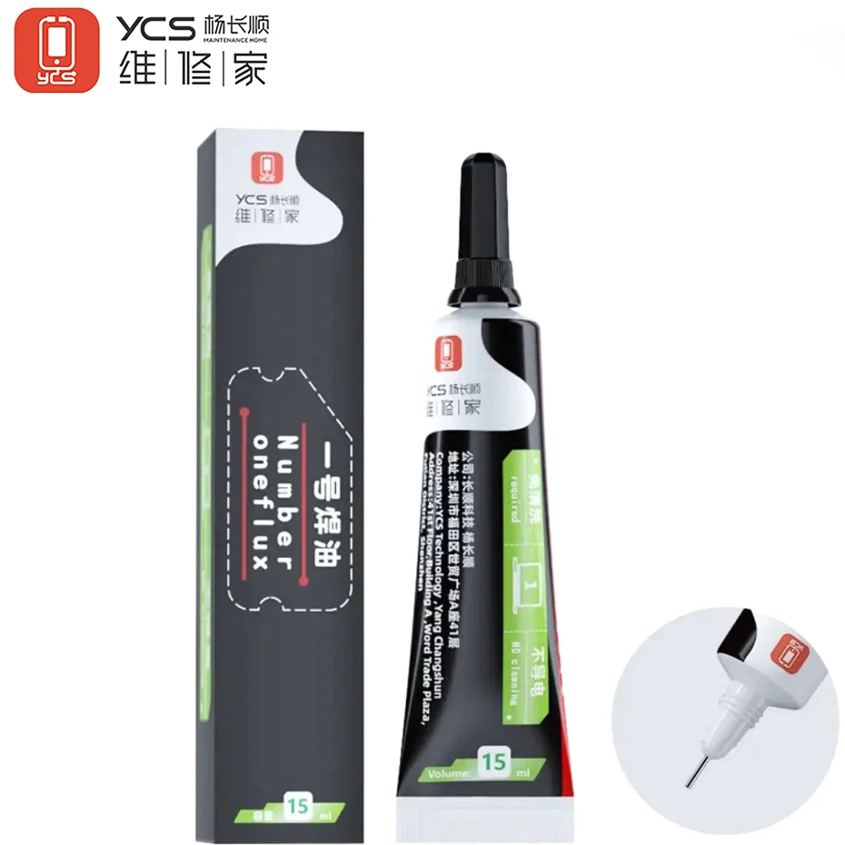 YCS NO.1 Flux Soldering Oil Flux No-Clean Soldering Oil Halogen-Free - 15ML