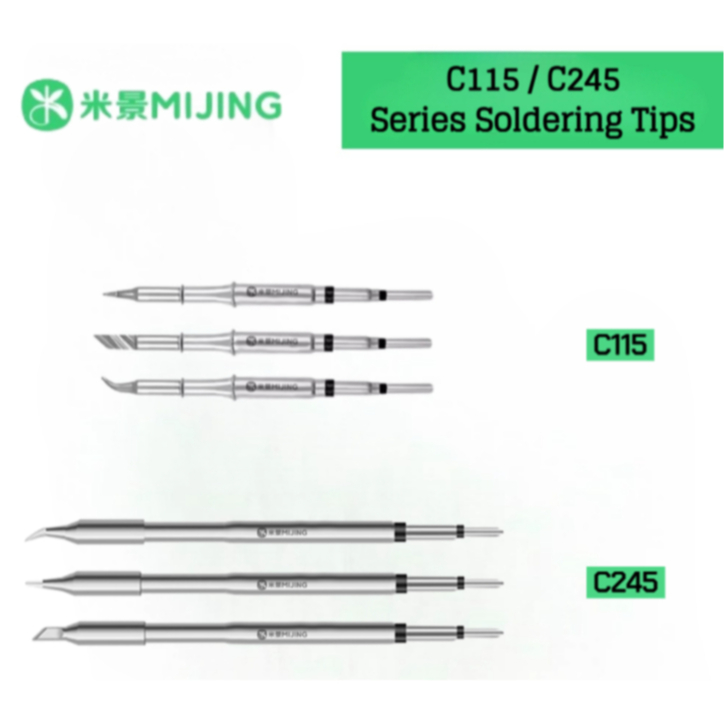 MIJING C115 / C245 Series Integrated Soldering Iron Tips