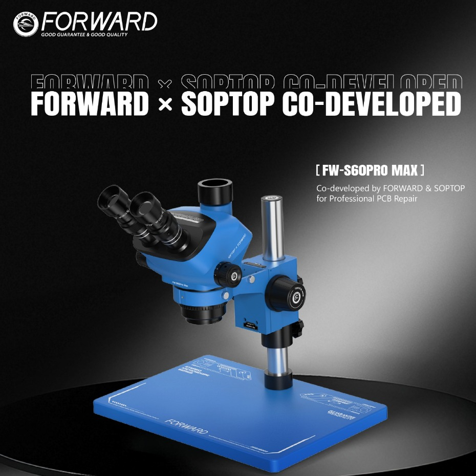 [ FORWARD × SOPTOP ] FW-S60 Pro Max 7.0X-60X Synchronous Zoom Trinocular Stereo Microscope