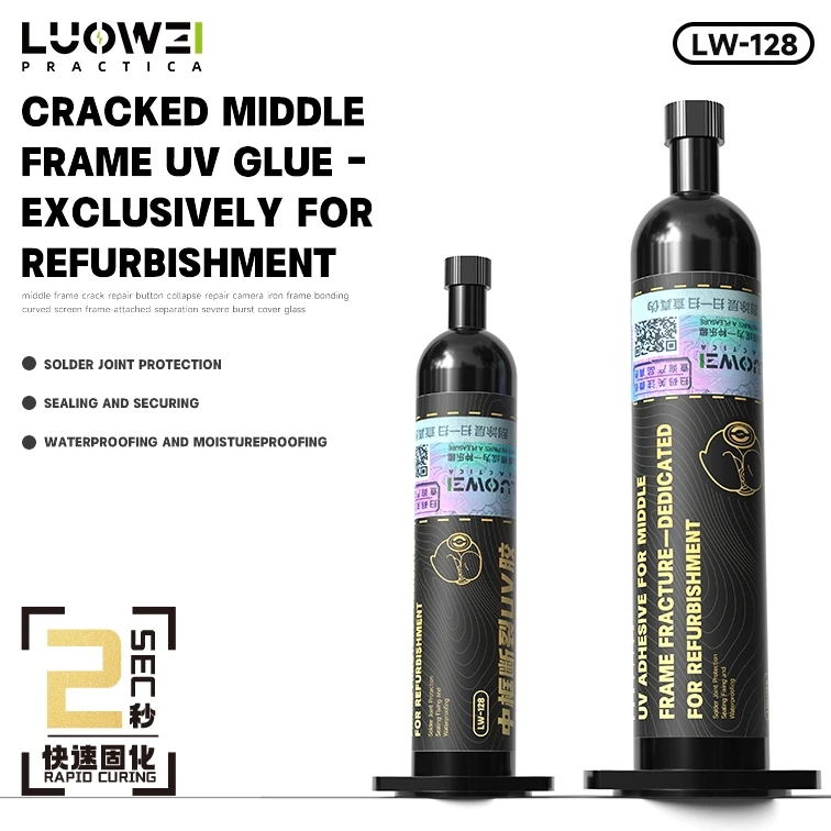 LUOWEI LW-128 Cracked Middle Frame UV Glue Exclusvely for Refurbishment - 10ML