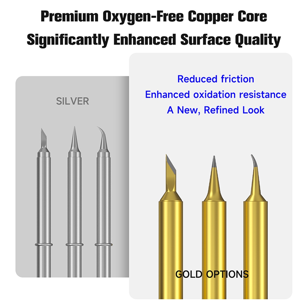 MECHANIC OT Series Precision Golden Soldering Iron Tips for T12 / 950 Soldering Station - Image 4