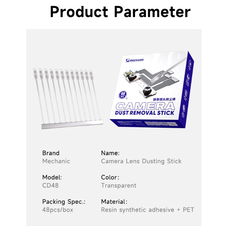 MECHANIC CD48 Synthetic Resin Gel Stick for Mobile Phone Camera Lens Dust Cleaning - Image 7