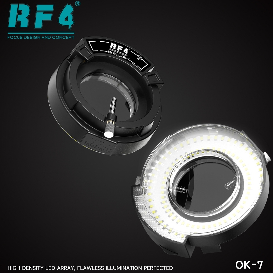 RF4 OK-7 Adjustable LED Light Bead Ring Light for Binocular / Trinocular Stereo Microscope