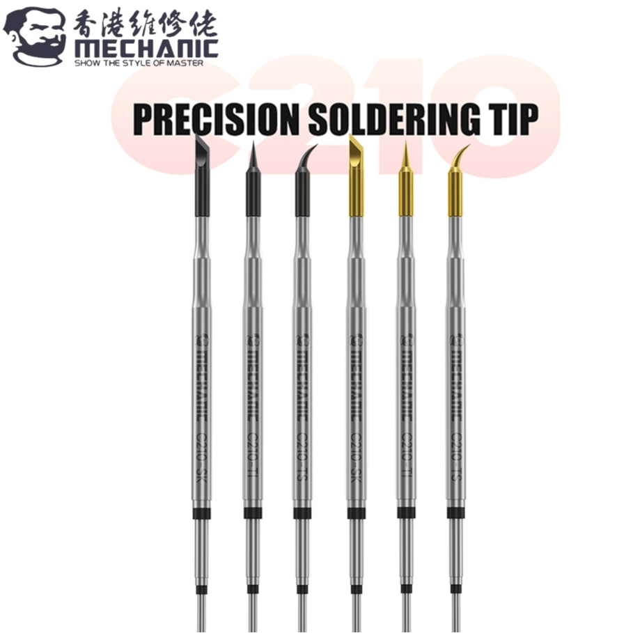 MECHANIC C210 Black Series TS / TI / SK Soldering Iron Tips for T210 Soldering Handle