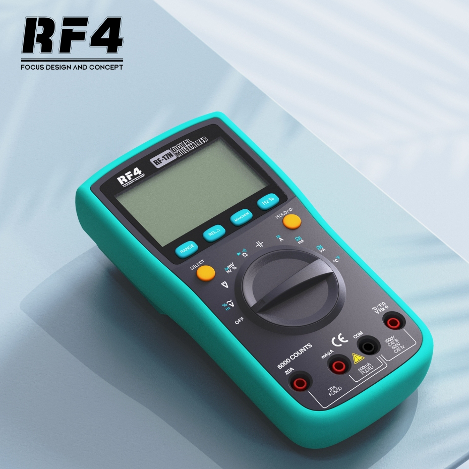 RF4 RF-17N Auto Range 6000 Counts True-RMS High-precision Digital Multimeter - Image 3