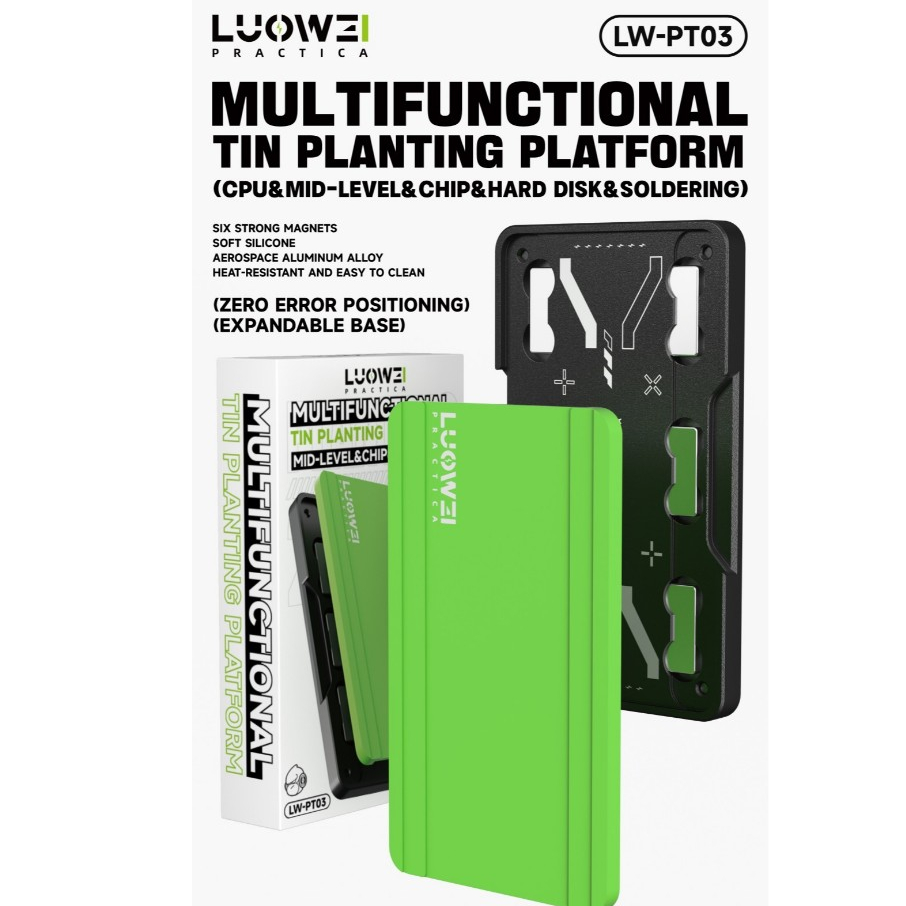 LUOWEI LW-PT03 Multifunctional Tin Planting Platform for CPU / Hard Disk / Mid-level Soldering