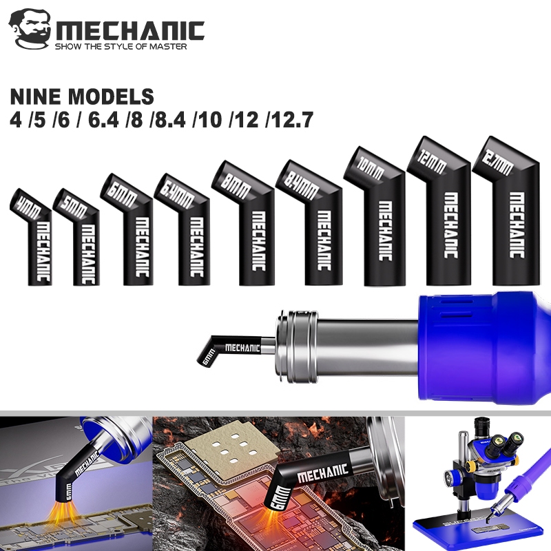 MECHANIC 9-in-1 Diagonal Air Gun Nozzle Set for 861DW / 861Pro Hot Air Gun Rework Station