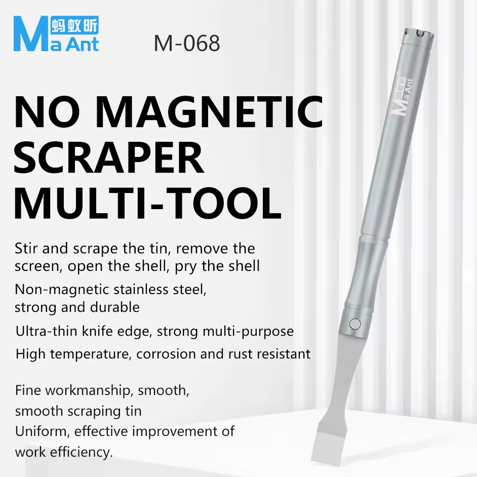 MaAnt M-068 Ultra-Hard Stainless Steel Scraper for Scraping Tin and Pry Opening