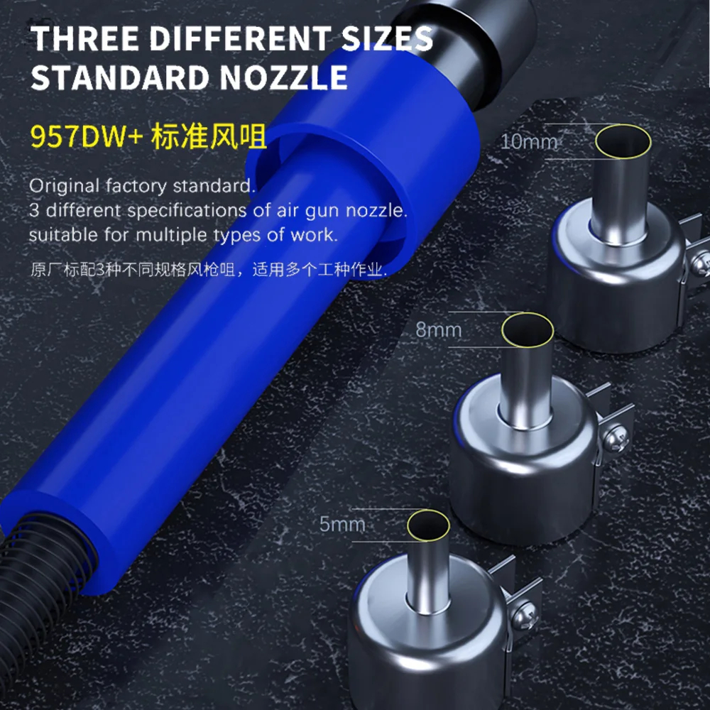 MECHANIC 957DW Two-Vortexes Hot Air Gun SMD Desoldering Rework Station for Mobile Phone Repair - Image 7