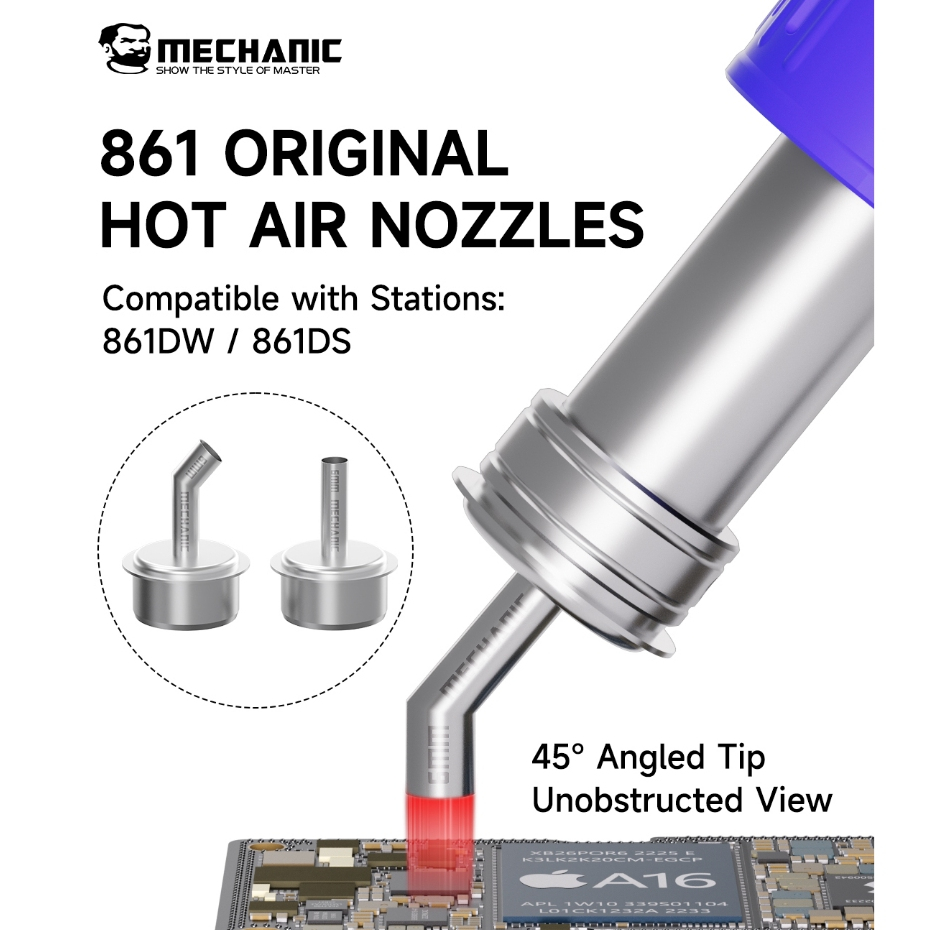 MECHANIC 861 / 2008 Series 6-in-1 Hot Air Gun Nozzles Set ( 4 / 5 / 6 / 8 / 10 / 12mm )