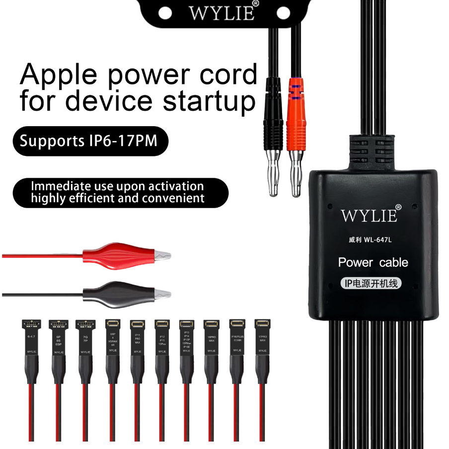 WYLIE WL-647L Smart Boot Power Cable for IP 6 to 17 Series