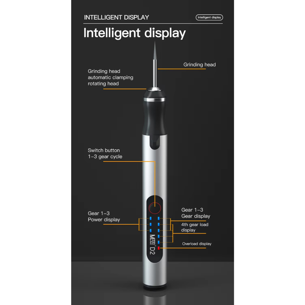MaAnt D2 Intelligent Charging Polish Pen for Phone Motherboard CPU IC Polishing - Image 6