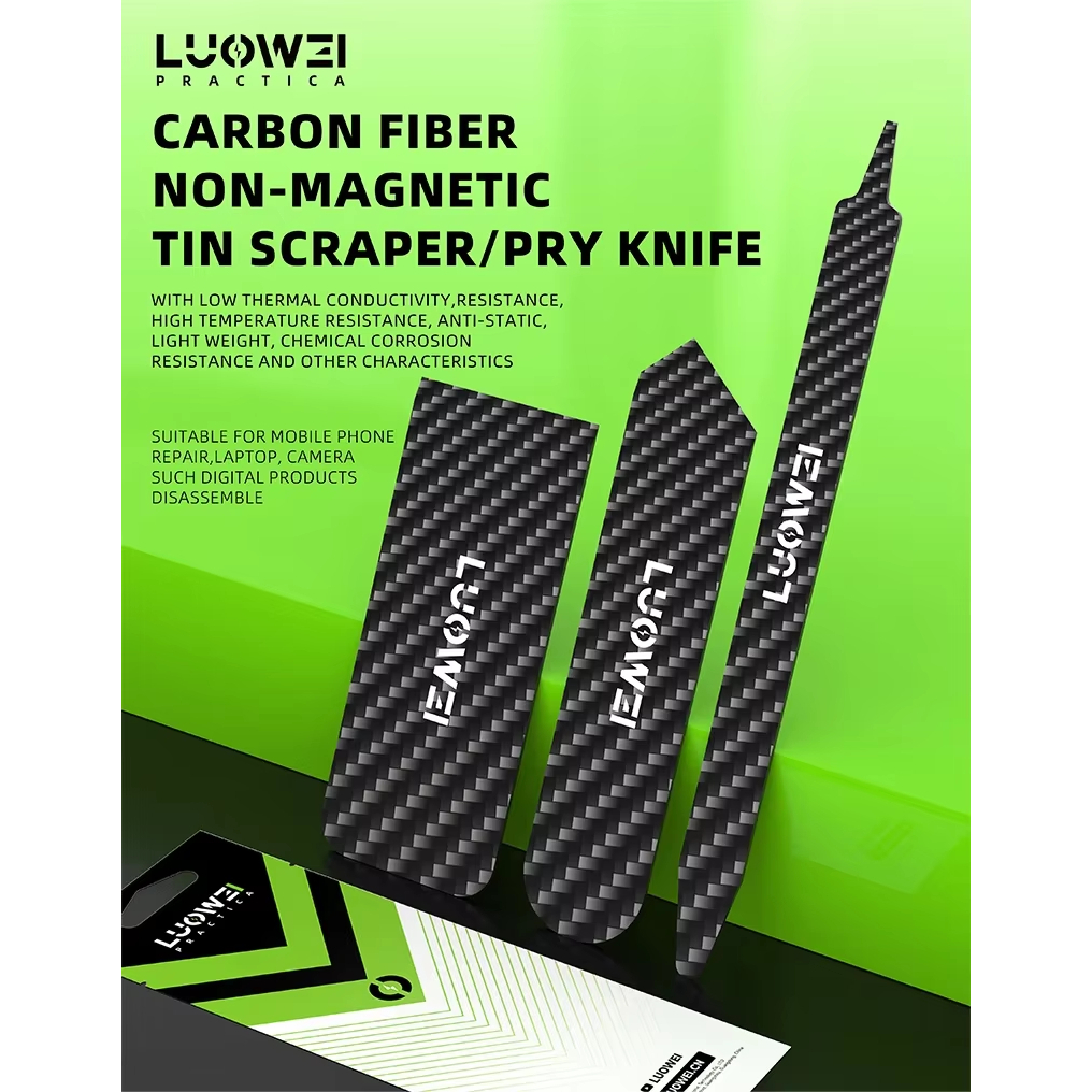LUOWEI LW-T01 / T02 / T03 Carbon Fiber Non-magnetic Anti-static Disassembly Pry Bar Set