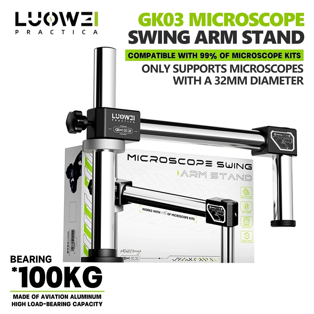 LUOWEI LW-GK03 32mm Microscope Swing Arm Stand Compatible with 99% of Microscopes