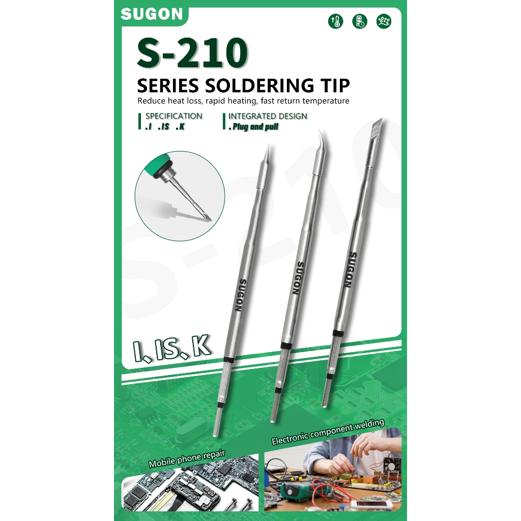 SUGON C210 Soldering Tips ( C210-I / C210-IS / C210-K )