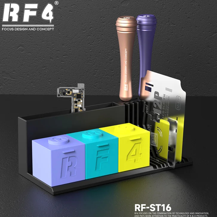 RF4 RF-ST16 Multifunctional Screwdriver Storage Rack with Stencil & Solder Paste Storage Function