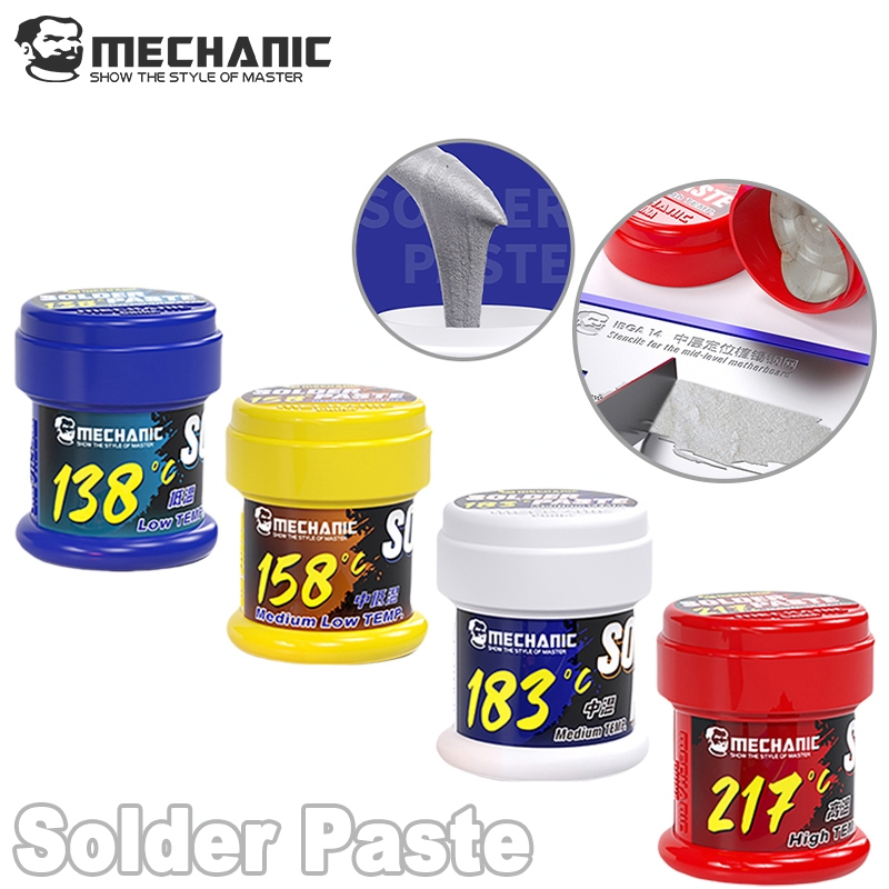 MECHANIC [ NEW ] 138℃ 158℃ 183℃ 217℃ Special Solder Paste for Motherboard Chip CPU Planting Tin