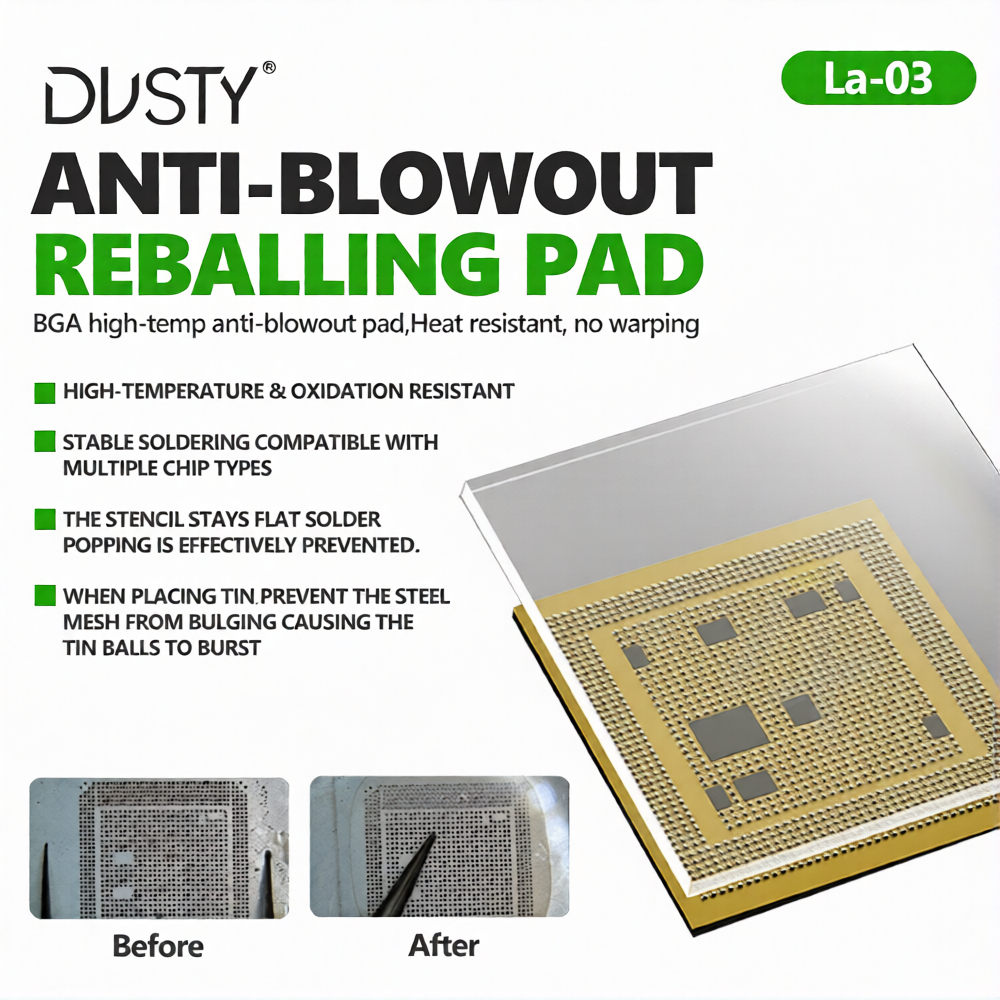 MECHANIC   LA-03 Anti-Blowout BGA Reballing Pad for CPU IC Chip Soldering Repair