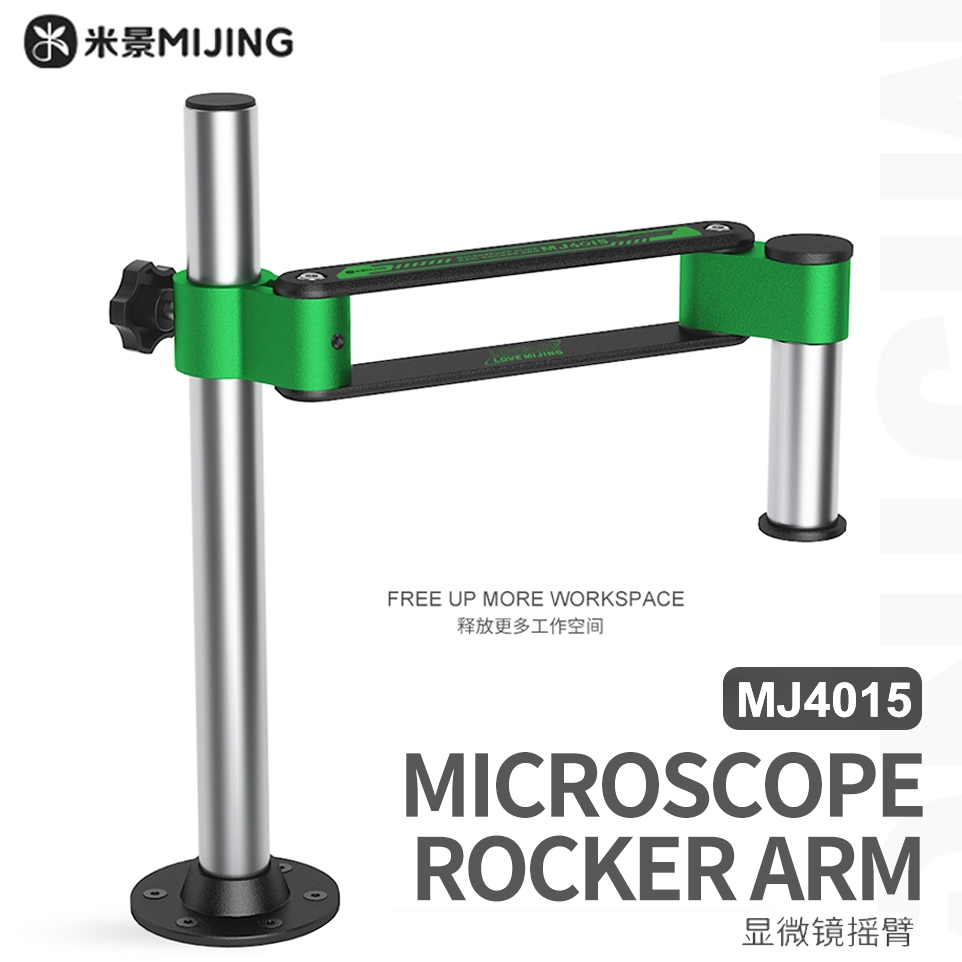 MIJING MJ-4015 360° Universal Rotation Telescopic Folding Microscope Metal Bracket Arm