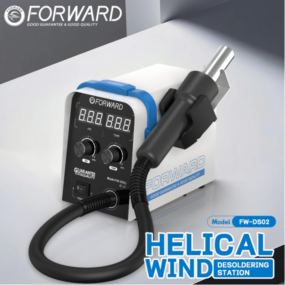 FORWARD FW-DS02 800W Precise Temperature Control Helical Wind Hot Air Gun Desoldering Station