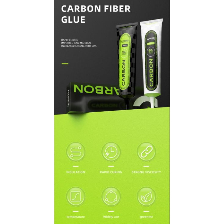 LUOWEI Carbon Fiber Glue ( Black / Transparent ) 50ml