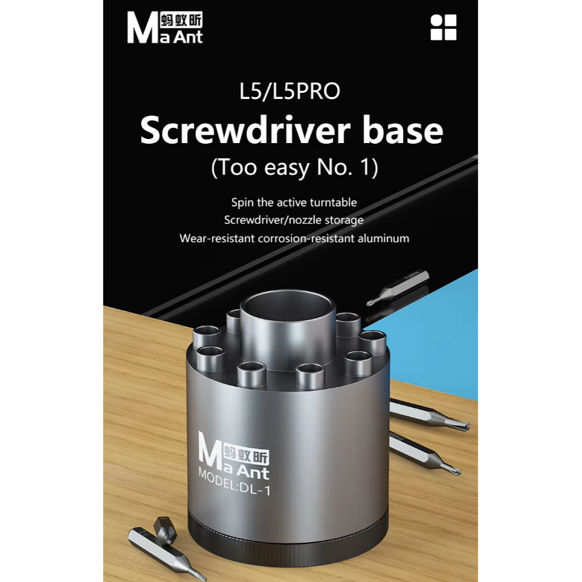 MaAnt DL-1 10-Hole 360 Degree Screwdriver Rotation Storage Base - Image 3