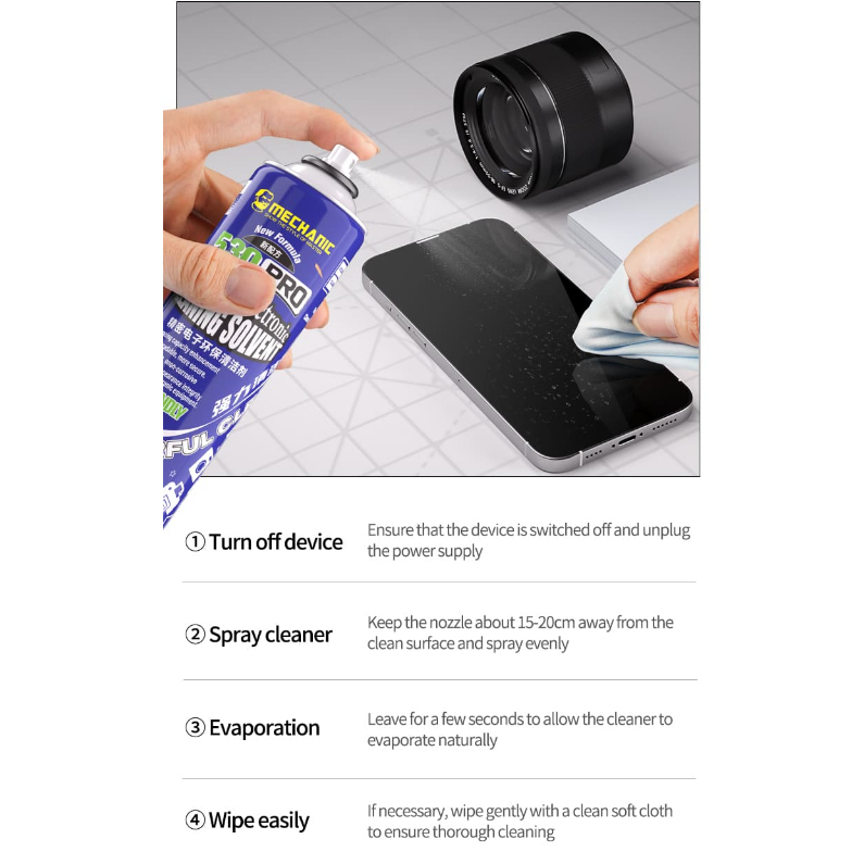 MECHANIC 530-Pro 750ML Electronic Cleaner Big Capacity Dust Oil Cleaning For Repair Cleaning - Image 6