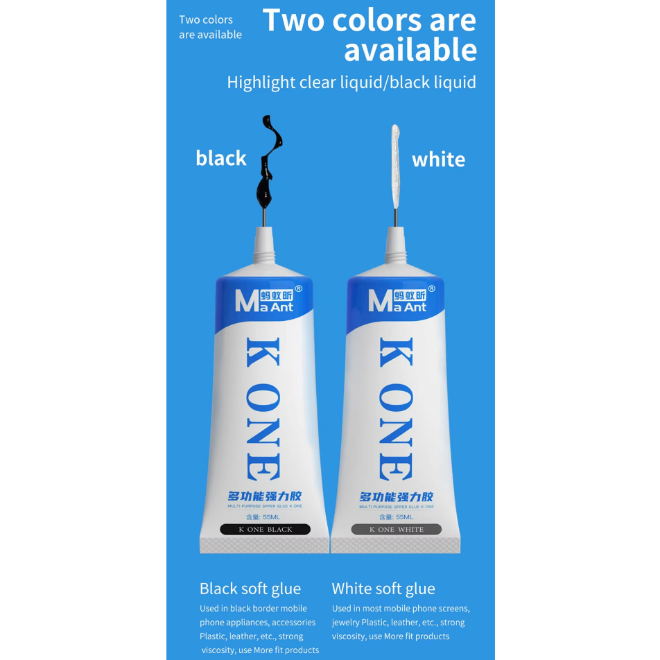 MaAnt K ONE Multi Purpose Super Glue【 Black / White 】( 55ML ) - Image 6