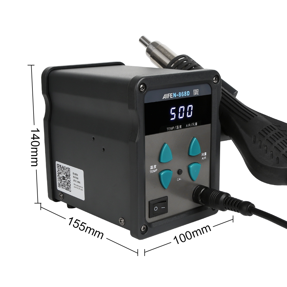 AIFEN-868D 700W LED Digital Display Anti-static Hot Air Gun Desoldering Station - Image 7