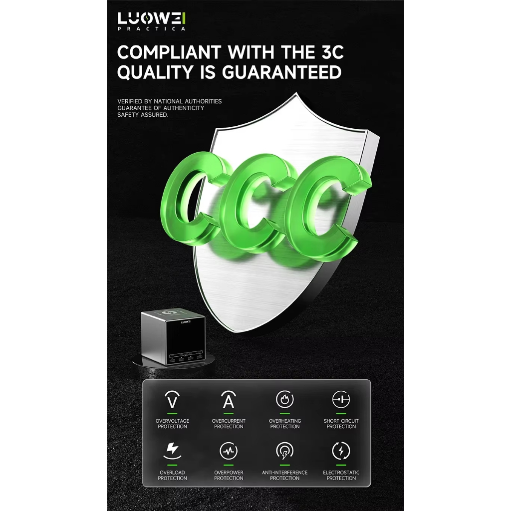 LUOWEI LW-U1 140W Raptor 8-Ports USB & Type-C Charger Station with Wireless Charging - Image 9