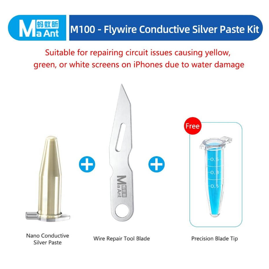 MaAnt M100 Fly Wire Conductive Silver Paste for Mobile Phone ITO Conductive Flexible Screen Repair - Image 8
