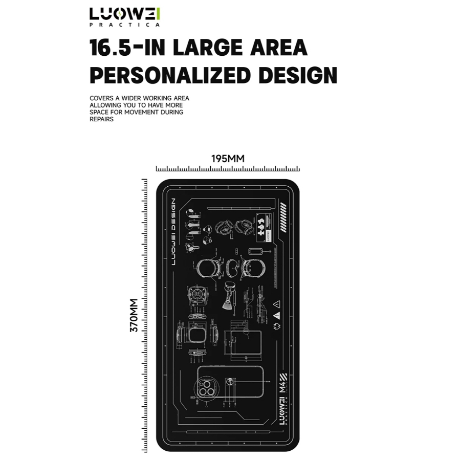 LUOWEI LW-M4 15.6-inch High-Temperature Resistant Insulation Silicone Repair Pad - Image 8