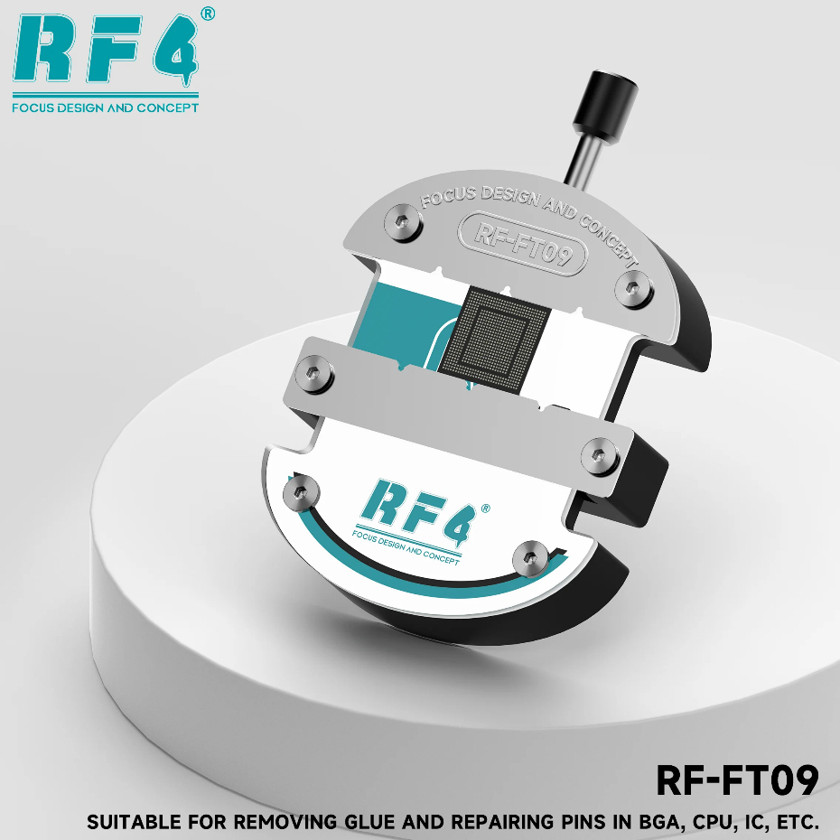 RF4 RF-FT09 Trackless Planar Structure Universal Repair Fixture for CPU IC Chip De-Gumming
