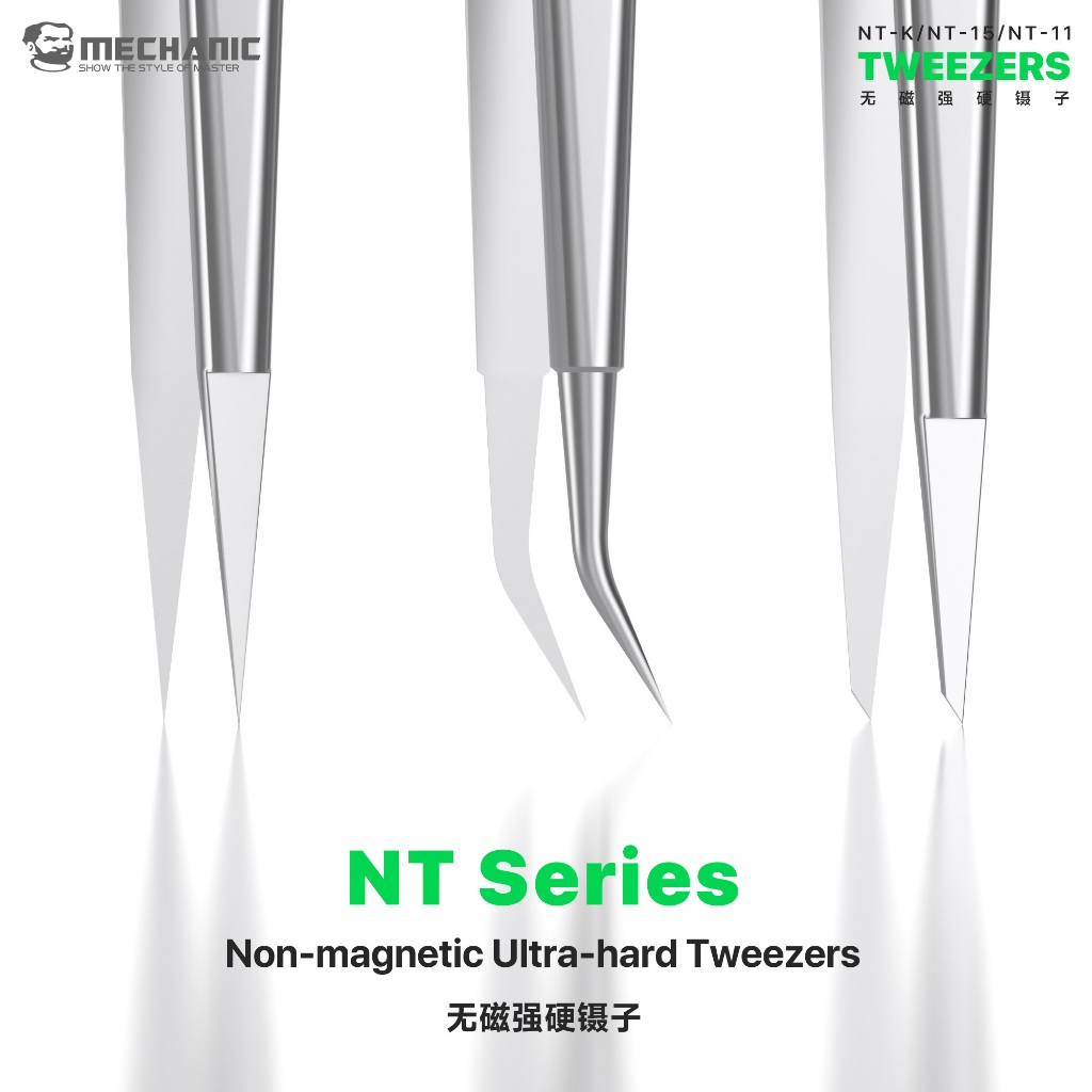 MECHANIC NT Series Non-Magnetic Ultra-Hard Professional Repair Tweezers
