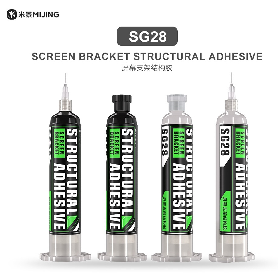 MIJING SG28 Screen Bracket Structural Adhesive - 30CC ( Black / Transparent )