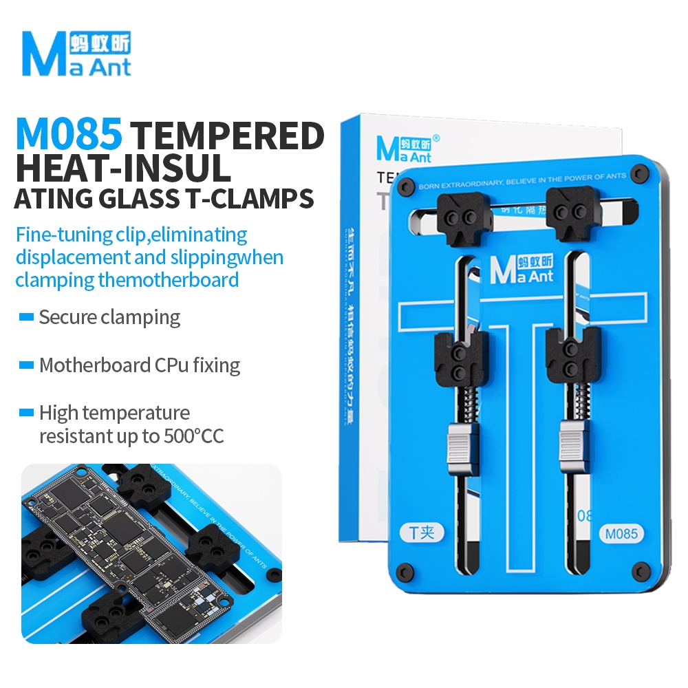 MaAnt M085 Tempered Heat-Insulating Glass T-Clip for Mobile Phone Motherboard Repair