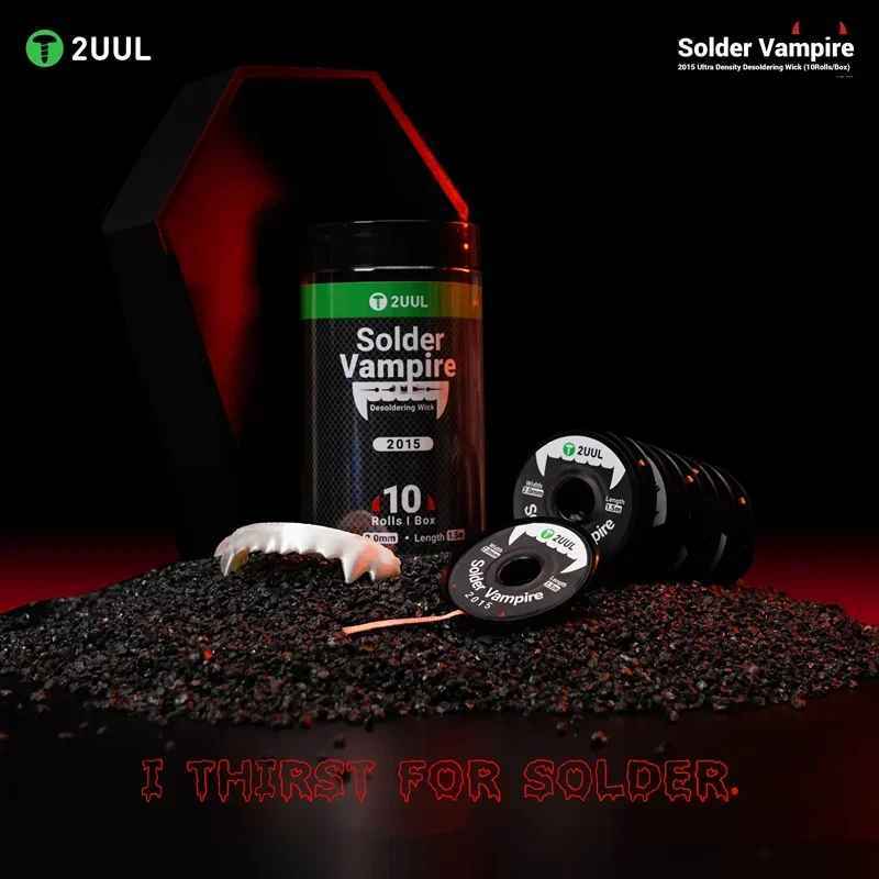2UUL DW15 2015 Ultra Density Solder Vampire Desoldering Wick - 10 Rolls/Box - Image 6