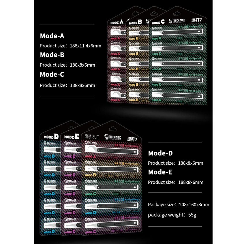 MECHANIC Quick Edge 7 Integrated Rework Blade Set for Motherboard Glue Removal / Cutting / Prying - Image 8
