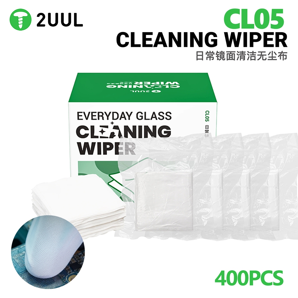 2UUL CL05 Daily Glass Cleaning Disposable Dust-Free Cloth - 400Pcs